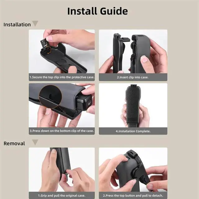 Alt view image 2 of 4 - For Osmo Pocket 3 Gimbal Flip Cover Case Accessory Set Includes Lens Protector Cap, 3 Filter Combo Holders