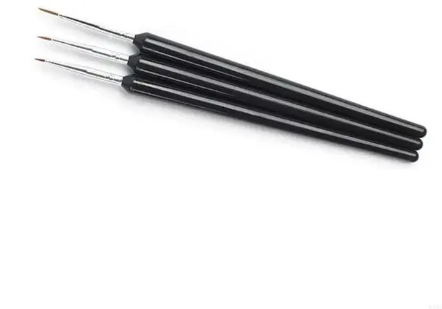 Alt view image 3 of 4 - 3PCS Art Brush Paint Pen Professional Striper Brush for Body/Face Paintings