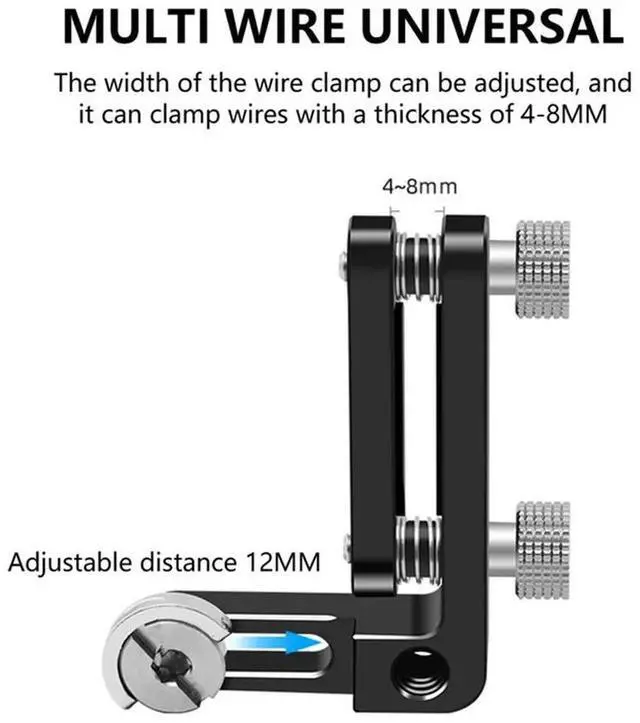 Alt view image 4 of 4 - Universal DSLR Wire Lock Clamp For Photography Cable Clip -Compatible Camera Cable Clamp For Camera Cage