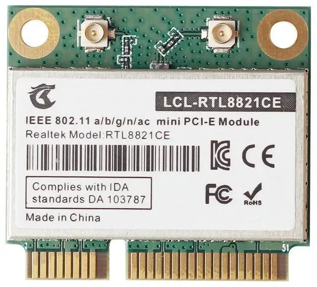 Main image of RTL8821CE 802.11AC for Bluetooth 4.2 433Mbps 2.4Ghz/5Ghz Dual Band Mini PCIe WiFi CARD RTL8821 Support Laptop/PC