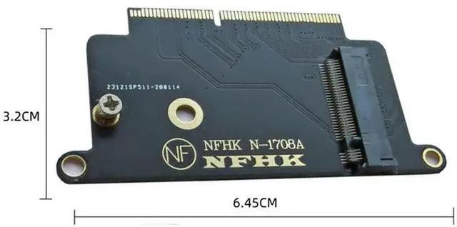 Alt view image 2 of 3 - M.2 NGFF M-Key NVME SSD Convert Card Fit for MacBook Pro 2016 2017 13 INCH A1708 A1707 A1706