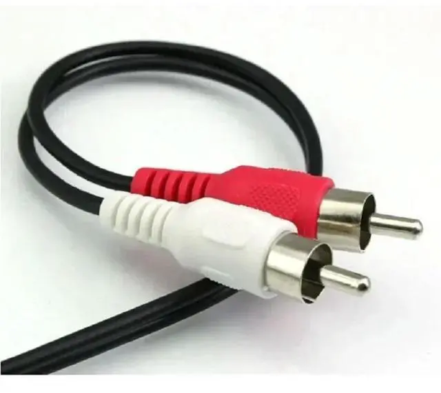 Main image of 3.5mm Stereo Female To 2 Male RCA Jack Adapter Aux Audio Y Cable Splitter Transmission & Cables
