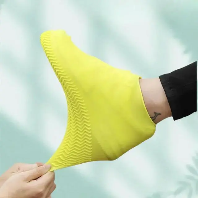 Alt view image 2 of 3 - Vintage Rubber Boots Reusable Latex Waterproof Rain Shoes Cover Non-Slip Silicone Overshoes Boot Covers Unisex Shoes Accessories