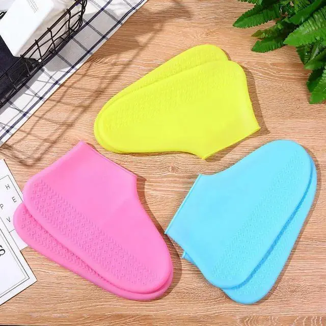 Alt view image 3 of 3 - Vintage Rubber Boots Reusable Latex Waterproof Rain Shoes Cover Non-Slip Silicone Overshoes Boot Covers Unisex Shoes Accessories