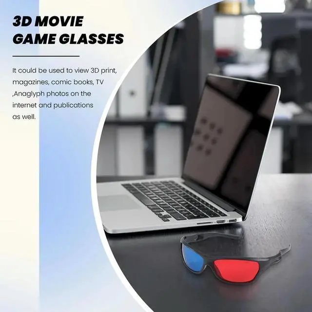 Alt view image 3 of 3 - Red-blue / Cyan Anaglyph Simple style 3D Glasses 3D movie game (Extra Upgrade Style)