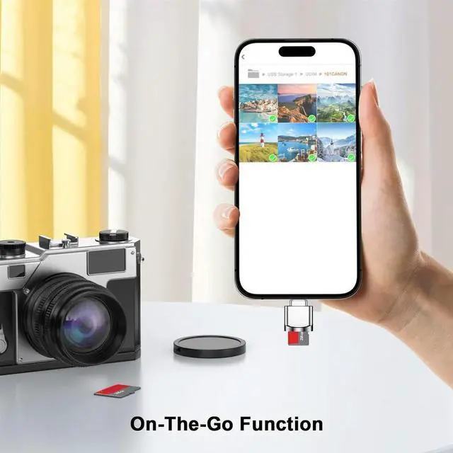 Alt view image 3 of 3 - Micro-SD Card Reader Adapter, USB Type C to Micro-SD/TF Card Reader Micro-SD Card Adapter for Type-C,B