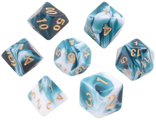 Main image of 7 Pieces Dice Set Polyhedral Dice Set Role Playing Dices Set for DND Pathfinder Role Playing RPG Rich