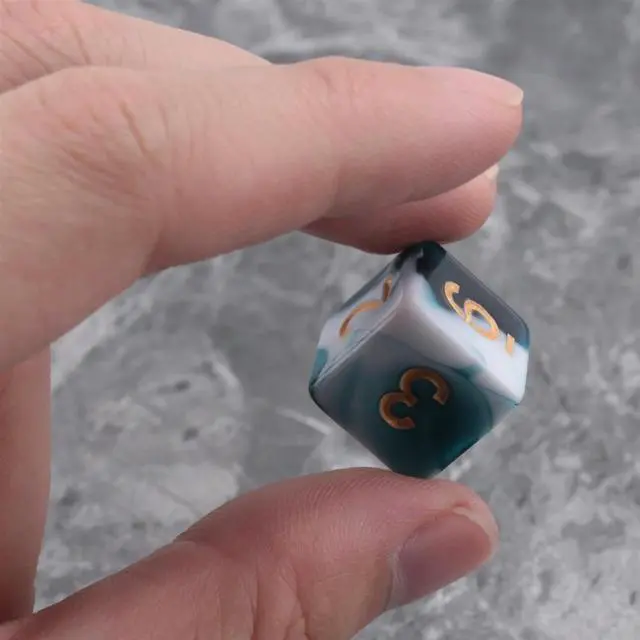 Alt view image 3 of 3 - 7 Pieces Dice Set Polyhedral Dice Set Role Playing Dices Set for DND Pathfinder Role Playing RPG Rich