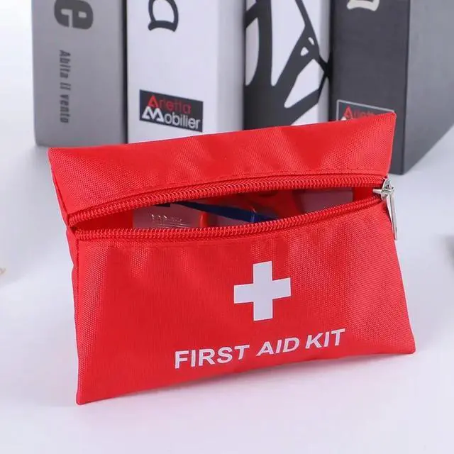 Alt view image 3 of 3 - Empty Outdoor Sports Camping Pill Bag Home Mini Medical Emergency Survival First Aid Kit 16x11cm