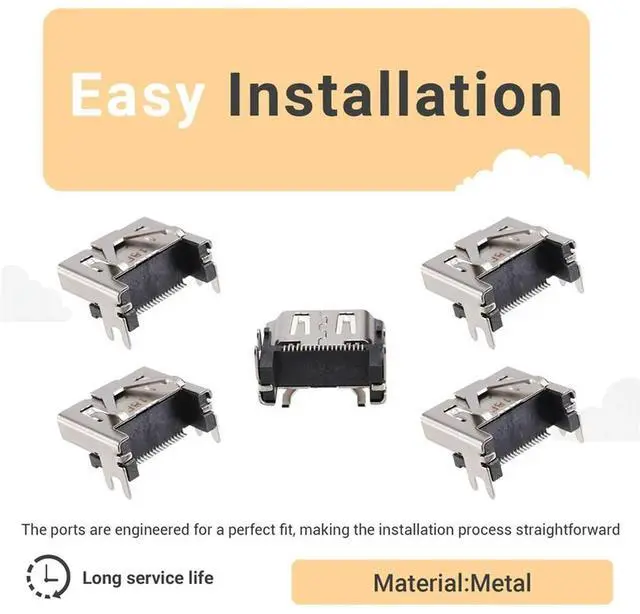 Alt view image 2 of 4 - For PS4 Pro/Slim Console For System Maintenance -Compatible Port Replacement Kit Interface Socket Repair Accessory