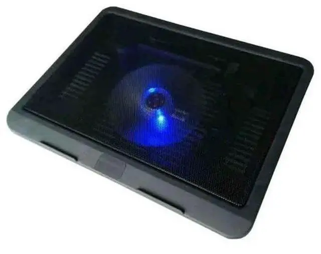 Alt view image 2 of 3 - N19 Black Slim Base 14 Inch Support Fan for Laptop Cooler Notebook USB Air Extracting Cooling Fan for Laptop Cool Fans Portable