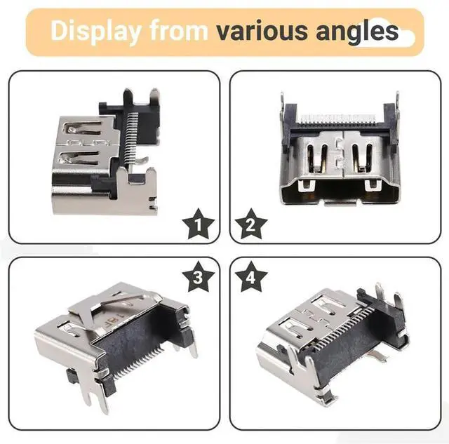 Alt view image 4 of 4 - For PS4 Pro/Slim Console For System Maintenance -Compatible Port Replacement Kit Interface Socket Repair Accessory