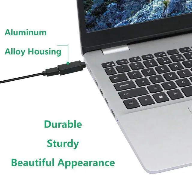 Alt view image 3 of 4 - 1pc 100W DC PD Power USB-C Type C 3.1 Female Input to 3.5mm x 1.35mm Male Charger Charging Adapter Connector for Laptop