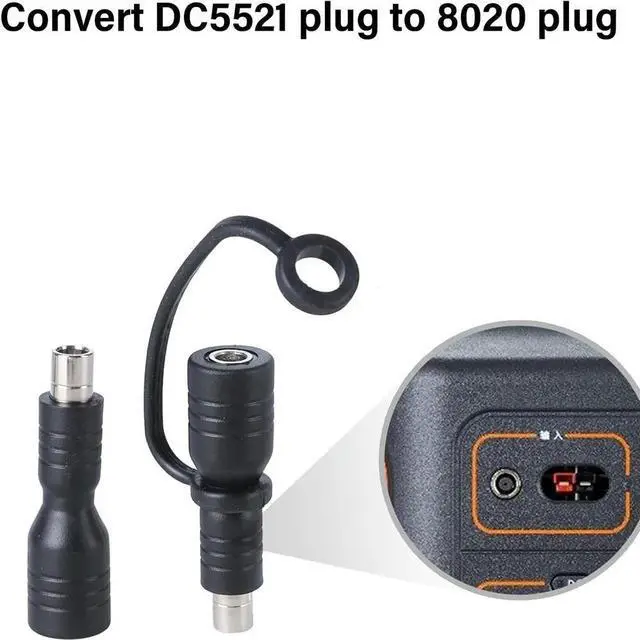Alt view image 4 of 4 - DC 8020 8.0mm x 2.0mm Male to 5.5mm x 2.1mm Female Converter Adapter for Solar Panel RV Portable Power Station Solar Generator