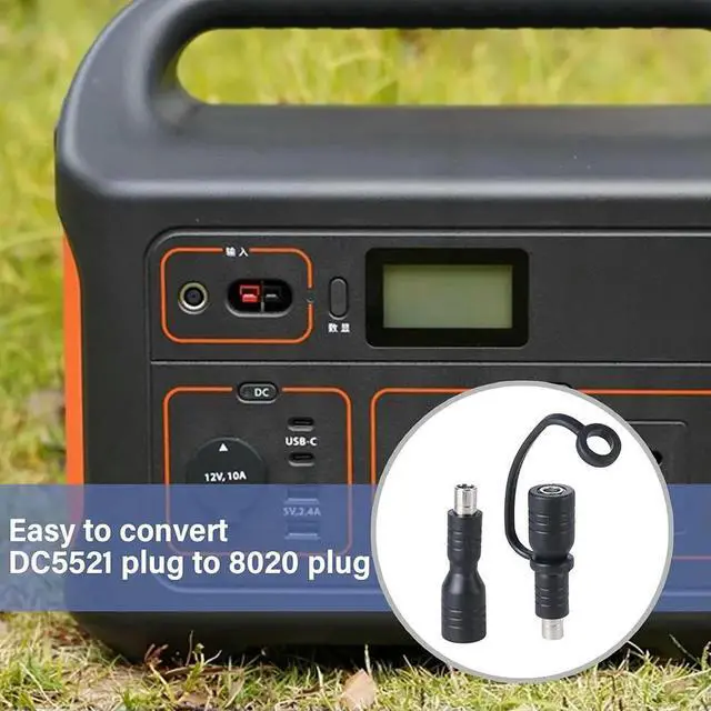 Alt view image 2 of 4 - DC 8020 8.0mm x 2.0mm Male to 5.5mm x 2.1mm Female Converter Adapter for Solar Panel RV Portable Power Station Solar Generator