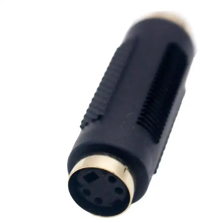 Main image of S-Video S-VHS Mini Din 4 PIN Female to Female Gender Change Coupler Extension Connector Composite Video Cable Adapter for DVD