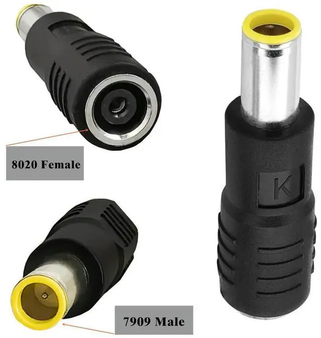 Main image of 1pc DC 7909 7.9mm 8mm Male to DC 8020 Female Connector Adapter for Solar Panel Generator Power Station 100W 150W 180W 200W