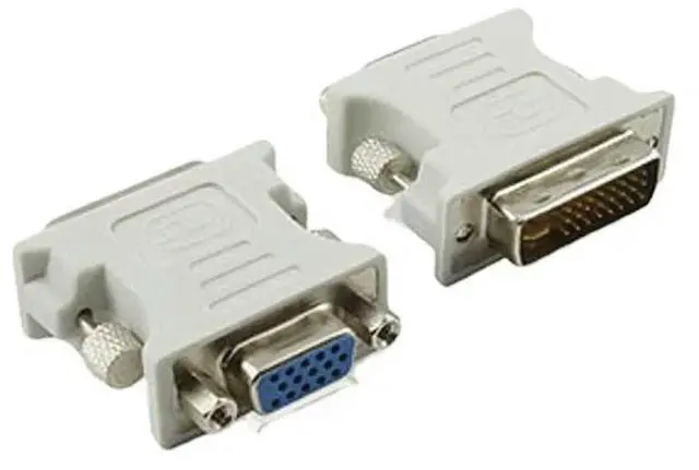 Main image of Connector Computer Monitor Video White Plastic Durable DVI 24+1 To VGA Female Multi-Purpose Converter Adapter Mini