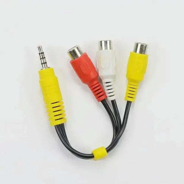 Main image of 3.5mm 28cm Audio Cable Jack Plug To 3 RCA Plugs Male To Male/Male To 3rca Female Audio Video AV Adapter Cable