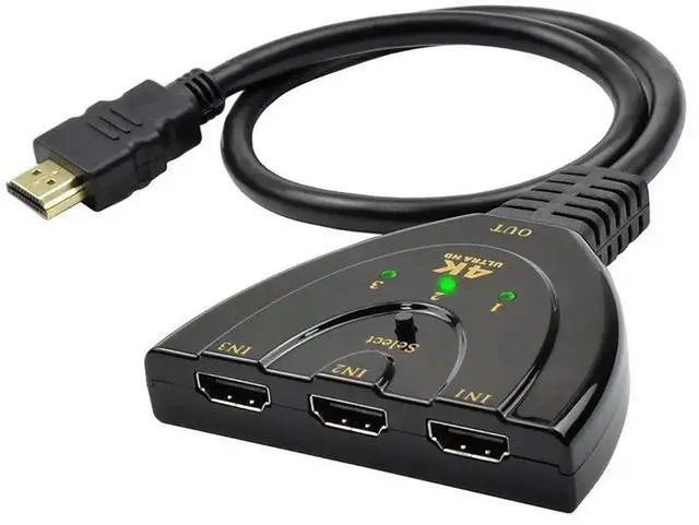 Main image of 4K HDMI-Compatible Switch 3 in 1 Out HDMI-Compatible Hub Multi HDMI-Compatible Adapter for PS4 Xbox DVD Player Fire Stick