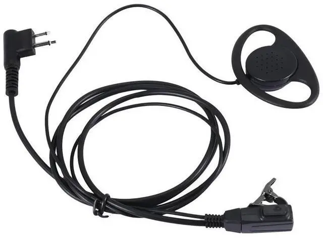 Alt view image 3 of 3 - 2 Pin Advanced D Shape Clip-Ear Ptt Headset Earpiece Mic For 2 Way Radios GP88S GP300 GP68 GP2000 GP88 GP3188 C Rich