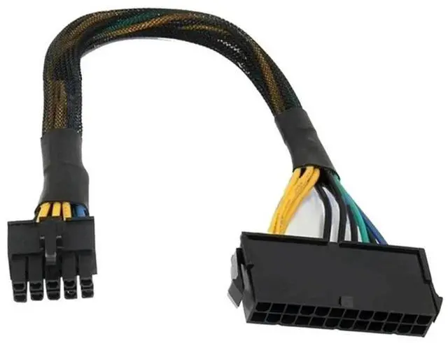 Alt view image 3 of 3 - 24 Pin to 10 Pin Adapter Cable ATX PSU Main Power Supply Cable Braided Sleeved Cable for Motherboard Rich