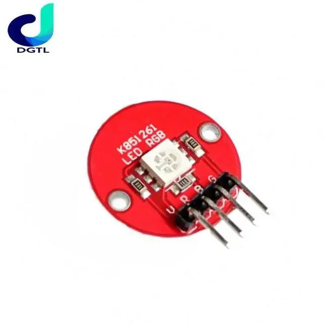 Main image of 5050 Circular Full Color LED 3 Colors Patch Sensor Module With Cables for Diy Car Kit