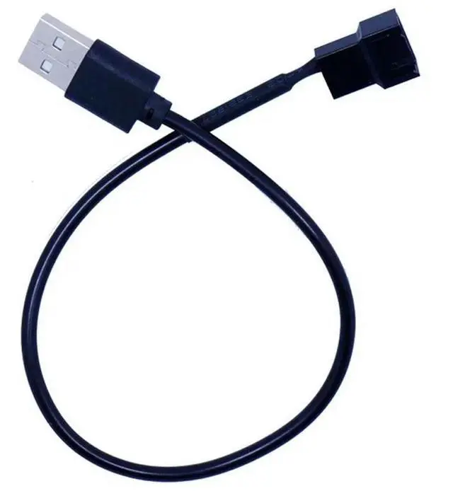 Alt view image 2 of 3 - 4 Pin Computer Pc Fan Power Connector Adapter 30cm 5v 3pin or 4pin Fan To Usb Adapter Cables Connect