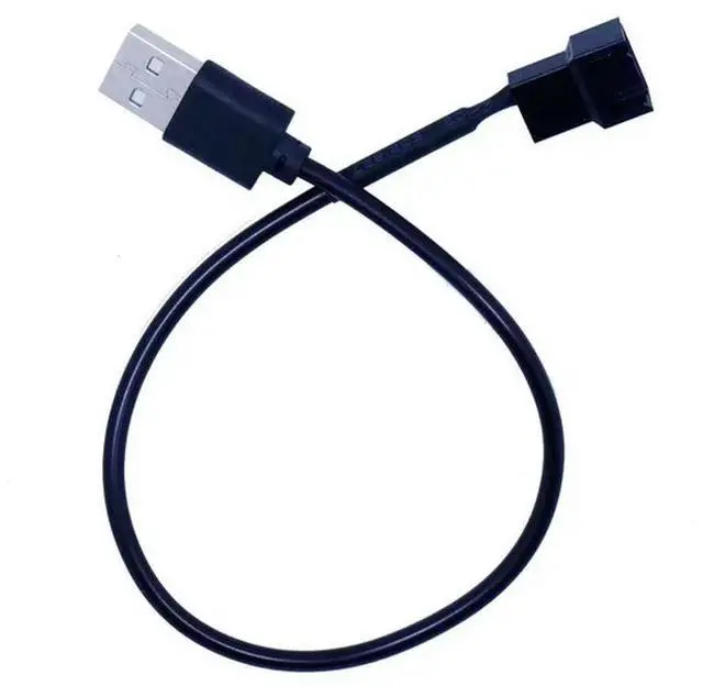 Main image of 4 Pin Computer Pc Fan Power Connector Adapter 30cm 5v 3pin or 4pin Fan To Usb Adapter Cables Connect