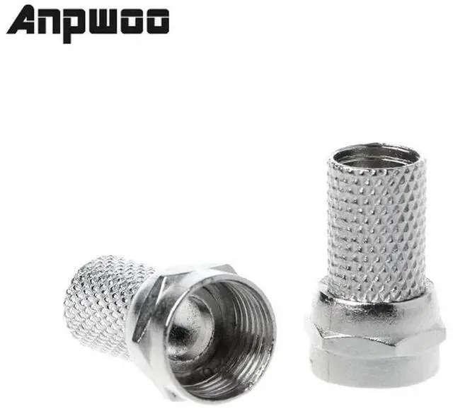 Alt view image 3 of 3 - 10 Pcs 75-5 F Connector Screw On Type For RG6 Satellite TV Antenna Coax Cable Twist-on Protection