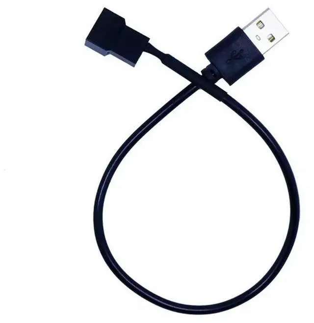 Alt view image 3 of 3 - 4 Pin Computer Pc Fan Power Connector Adapter 30cm 5v 3pin or 4pin Fan To Usb Adapter Cables Connect