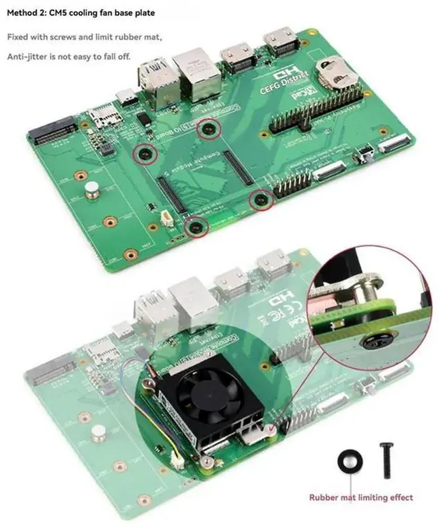 Main image of CM5 Cooling Fan For Raspberry Pi Compute Module 5 Low Noise With Heat Conductive Tape CM5-FAN-3007-5V