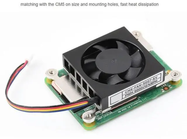 Main image of CM5 Cooling Fan For Raspberry Pi Compute Module 5 5V 3007 Low Noise With Heat Conductive Tape