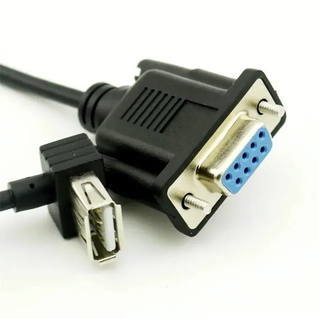 Alt view image 2 of 4 - 1pc RS232 DB9 Female to USB 2.0 A Female Serial Cable Adapter Converter 8" Inch 25cm
