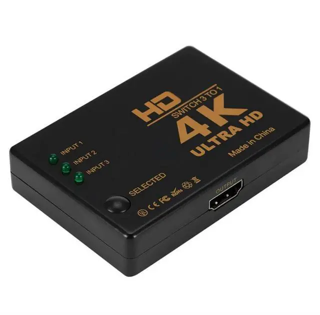 Main image of 4K Switcher 3 In 1 Out HDMI-compatible Switch Full HD 1080P Video Cable Splitter 1x3 Hub Adapter Converter For TV Box HDTV PC