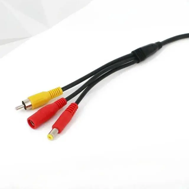 Alt view image 3 of 3 - Av+dc Power Supply Audio 4p Rca Male Dc Male Dc Female For Camera Analog Tail Line