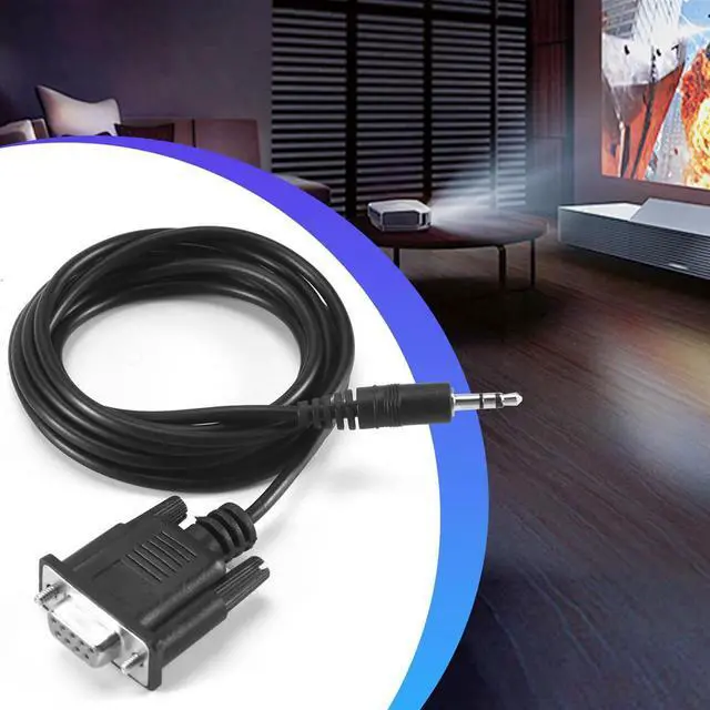 Alt view image 3 of 3 - DB9 9 Pin VGA female cable ,DB 9 Female to TRS 3.5mm (1/8in) TRS Stereo Male Serial Data Cable-6 Feet