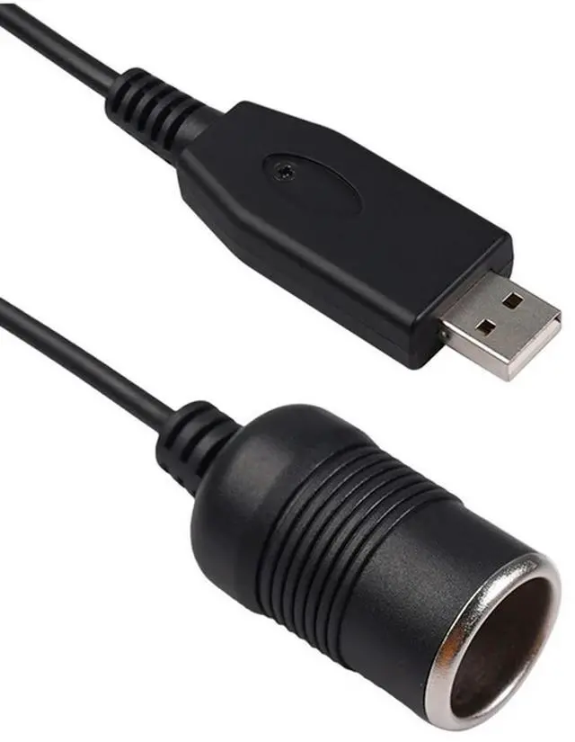 Alt view image 2 of 3 - Wired Controller Converter Adapter USB Port to 12V Car Lighter Socket Female Power Cable for Power Bank Rich