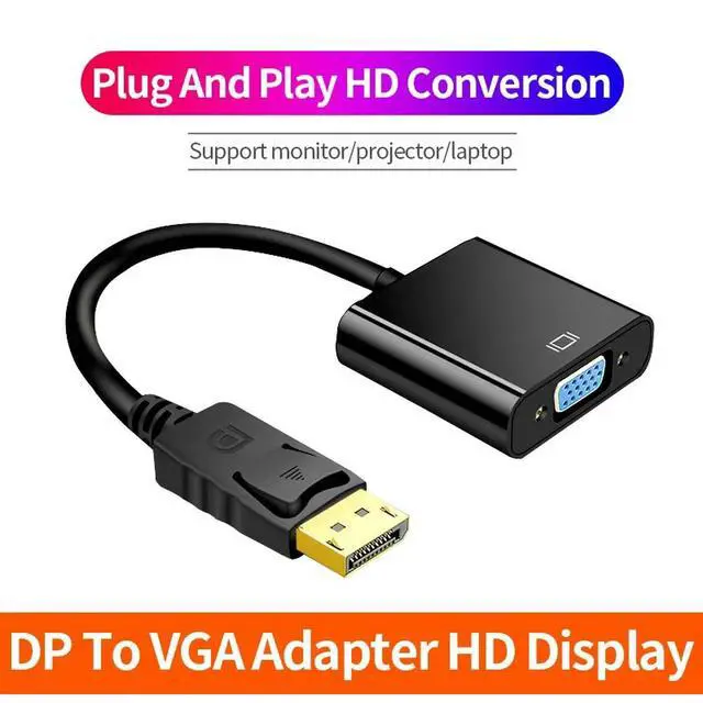 Alt view image 4 of 4 - DisplayPort DP to VGA Adapter Cable Display Port For Laptop Projector DTV TV HDVD DP Male to VGA Female Converter Adapter Cable
