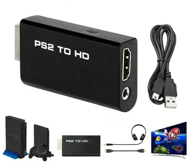 Alt view image 2 of 4 - Ps2 To Hdmi-Compatible Compatible Converter Adapter Audio Video With 3.5mm Cable Supports Pc Ps2 480i 480p 576i Display Modes
