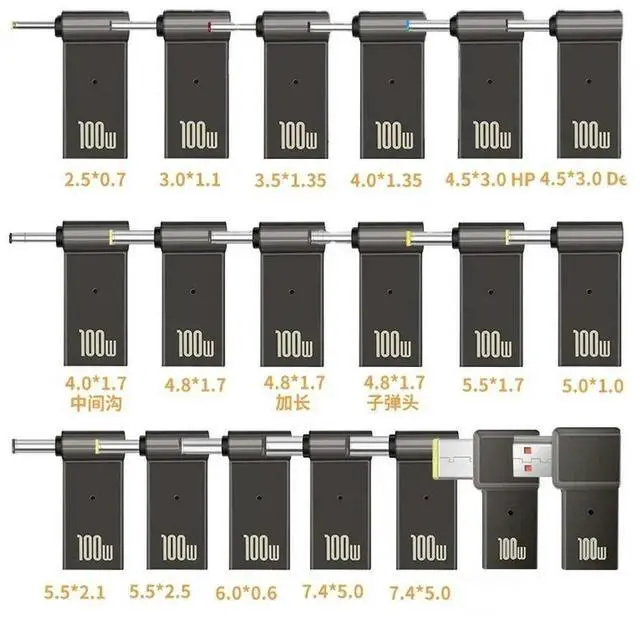 Alt view image 3 of 3 - 100W Laptop Power Charger Supply Adapter 5A 20V Connector Female TypeC To DCMale Jack Plug Converter