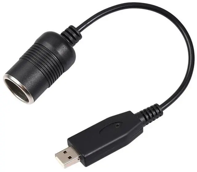 Alt view image 3 of 3 - Wired Controller Converter Adapter USB Port to 12V Car Lighter Socket Female Power Cable for Power Bank Rich