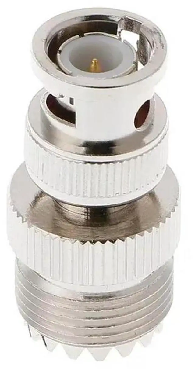 Alt view image 2 of 3 - RF Coaxial Adapter Cable Connector, BNC Male Plug To UHF SO239 PL-259 Female Jack