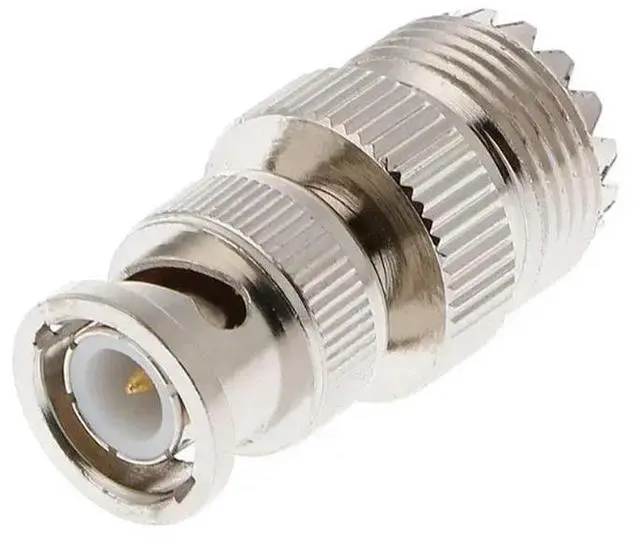 Alt view image 3 of 3 - RF Coaxial Adapter Cable Connector, BNC Male Plug To UHF SO239 PL-259 Female Jack