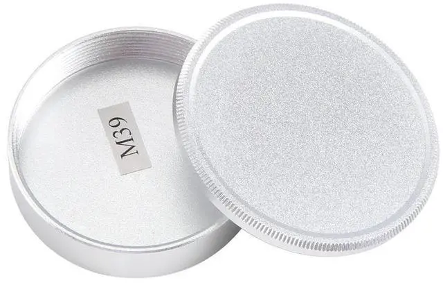 Alt view image 3 of 3 - Metal Body Cap And Lens Rear Cap Set For M39 Ltm Lsm Leica Screw Mount Mcm39SSilver Rich
