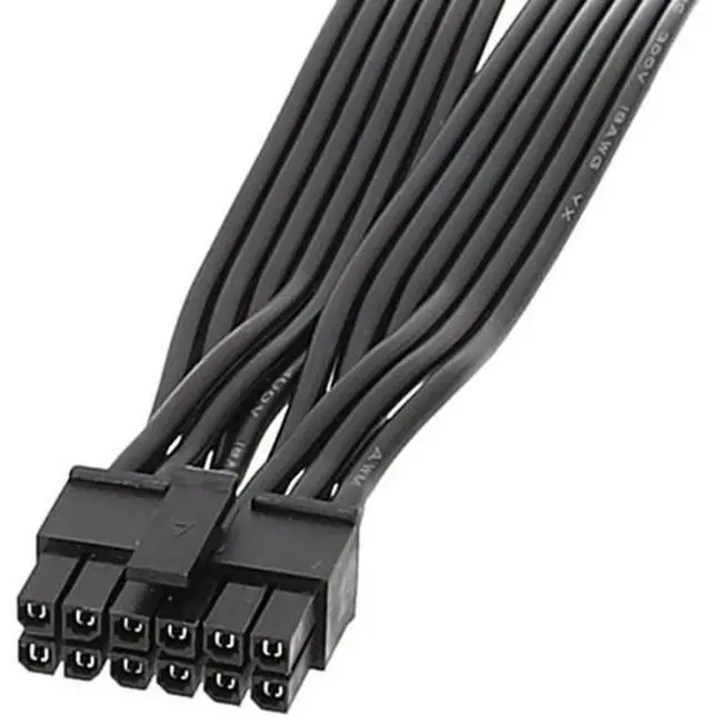 Alt view image 3 of 4 - PCIe 5.0 12VHPWR 2x 8Pin (6+2P) to 12Pin Graphics Card Power Adapter Cable for ATX8PIN RTX3070 RTX3090 Power Supply