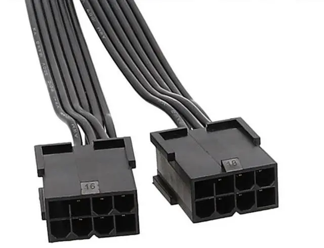 Alt view image 4 of 4 - PCIe 5.0 12VHPWR 2x 8Pin (6+2P) to 12Pin Graphics Card Power Adapter Cable for ATX8PIN RTX3070 RTX3090 Power Supply