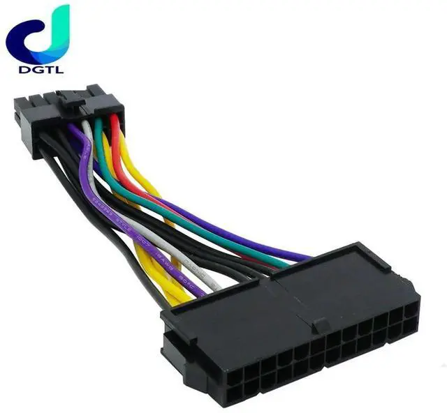 Alt view image 3 of 3 - 14cm 24Pin To 12Pin Power Cable ATX 24-Pin Female To 12-Pin Male PSU Converter Adapter For Q87H3 18AWG Computer Accessories