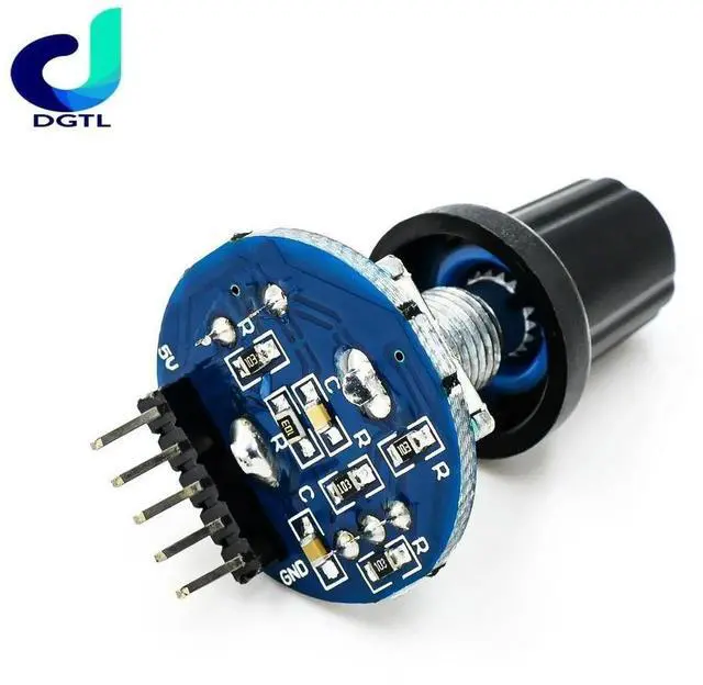 Alt view image 3 of 3 - Rotary Encoder Module Brick Sensor Development Round Audio Rotating Potentiometer Knob Cap EC11 for