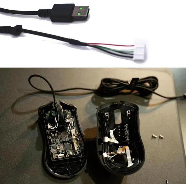 Main image of Mouse USB Cable for Mamba Elite Mouse Replacement Accessories Durable Wear Resistant Nylon Line 2.2m